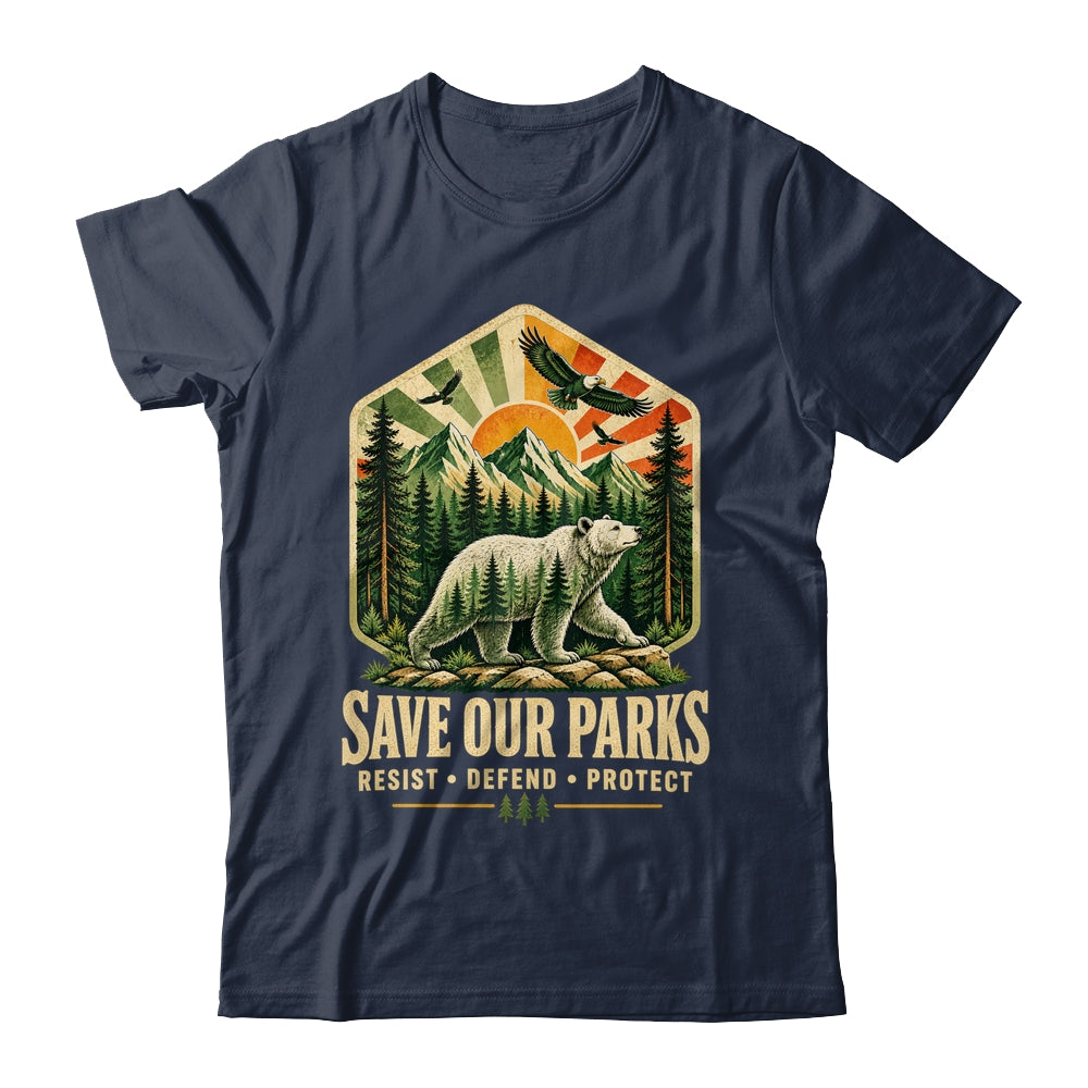 Save Our Parks Nature Hiking Camping Outdoor Vintage Graphic Shirt & Tank Top | teecentury