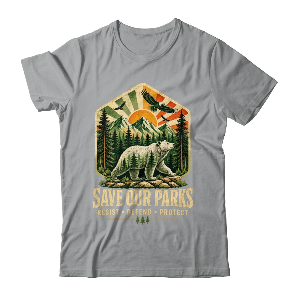 Save Our Parks Nature Hiking Camping Outdoor Vintage Graphic Shirt & Tank Top | teecentury