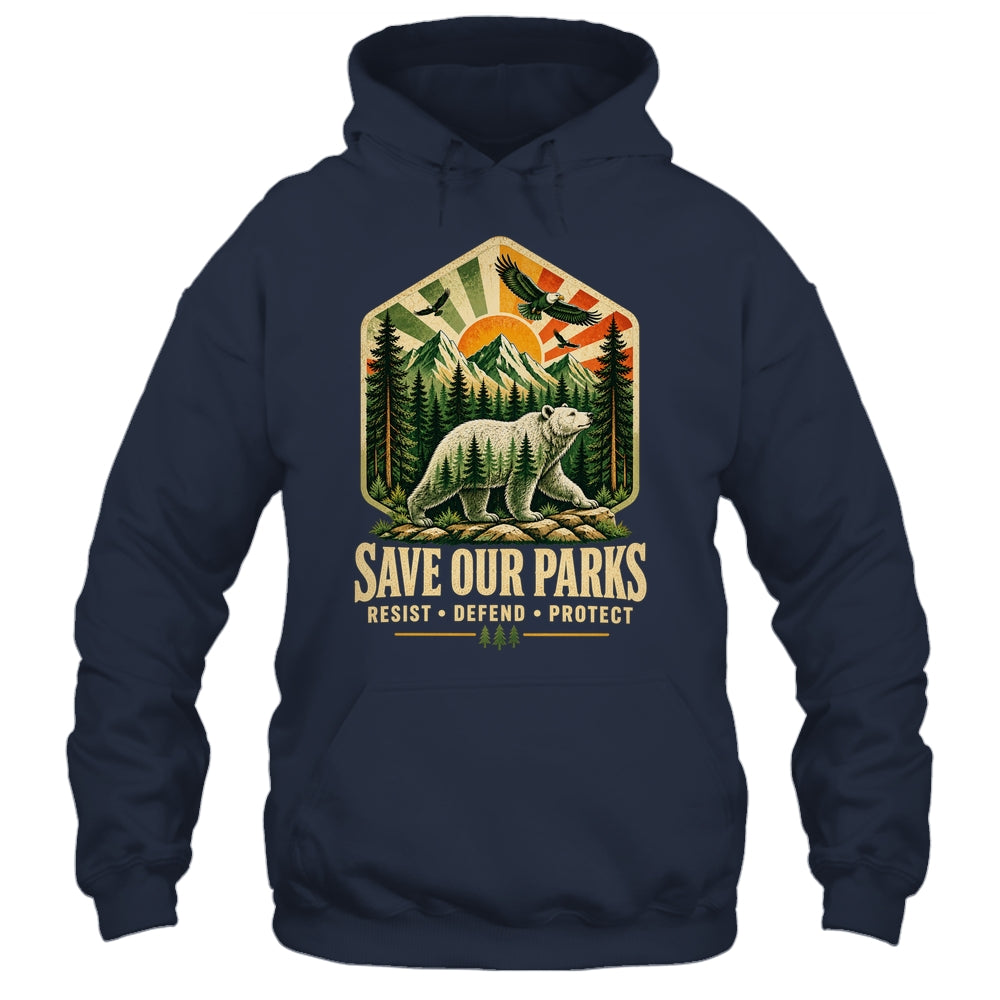 Save Our Parks Nature Hiking Camping Outdoor Vintage Graphic Shirt & Tank Top | teecentury