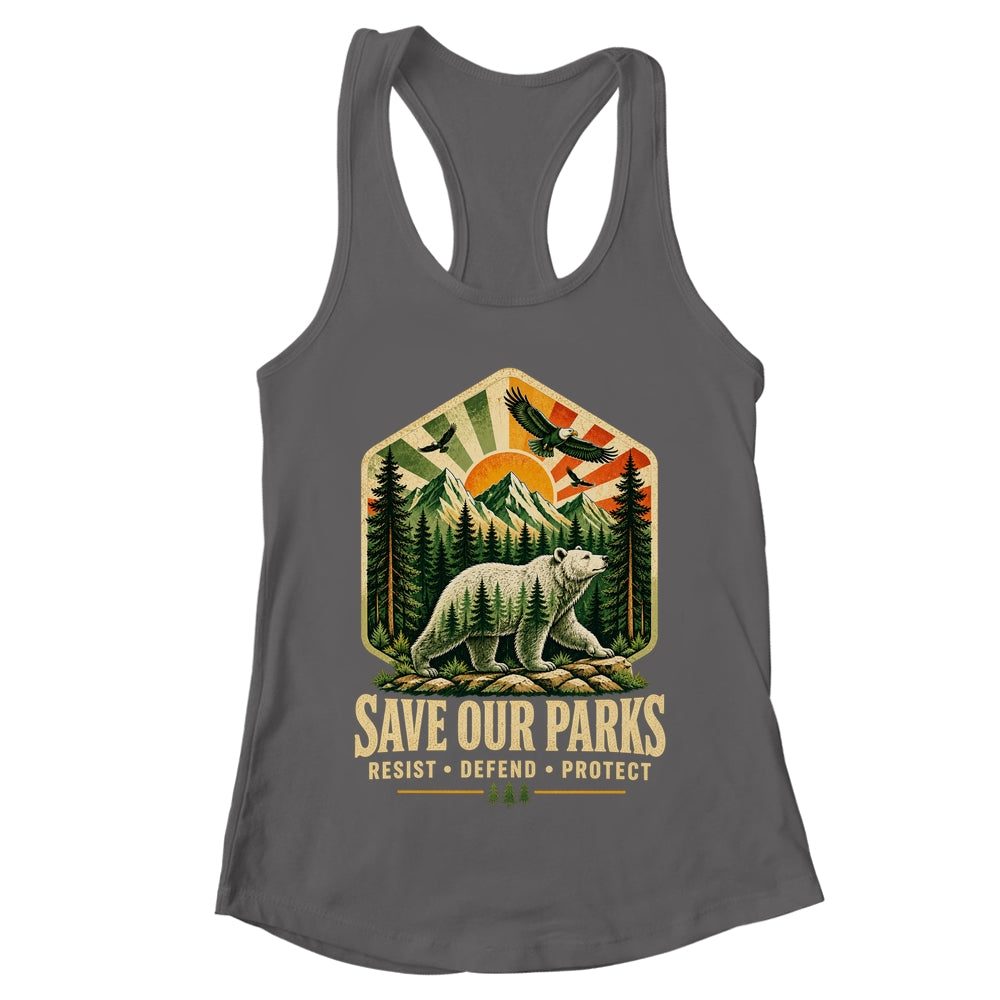 Save Our Parks Nature Hiking Camping Outdoor Vintage Graphic Shirt & Tank Top | teecentury