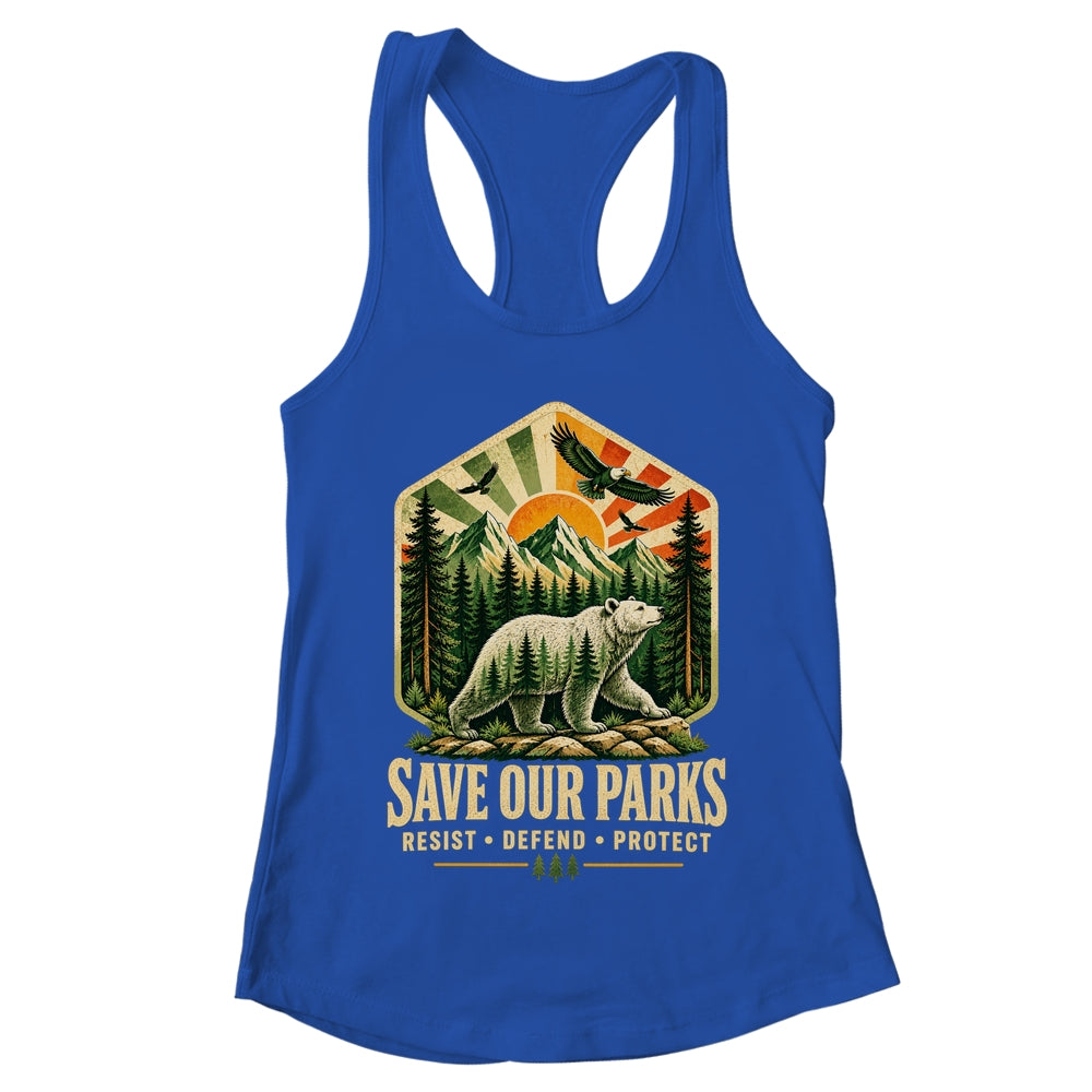 Save Our Parks Nature Hiking Camping Outdoor Vintage Graphic Shirt & Tank Top | teecentury
