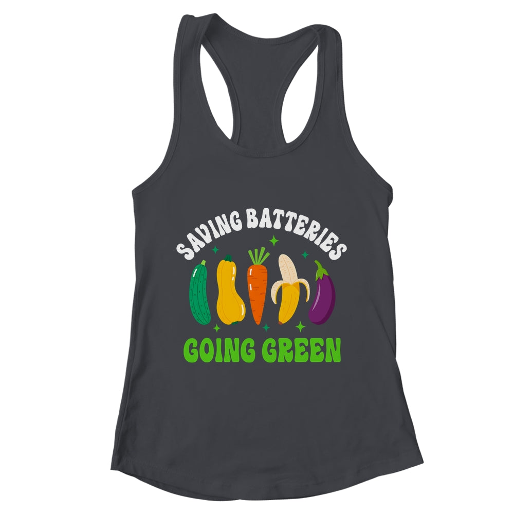 Saving Batteries Going Green Funny Inappropriate Humor Women Shirt & Tank Top | teecentury