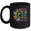 Say Gay Protect Trans Kids Read Banned Books Teach Sunflower Mug | teecentury