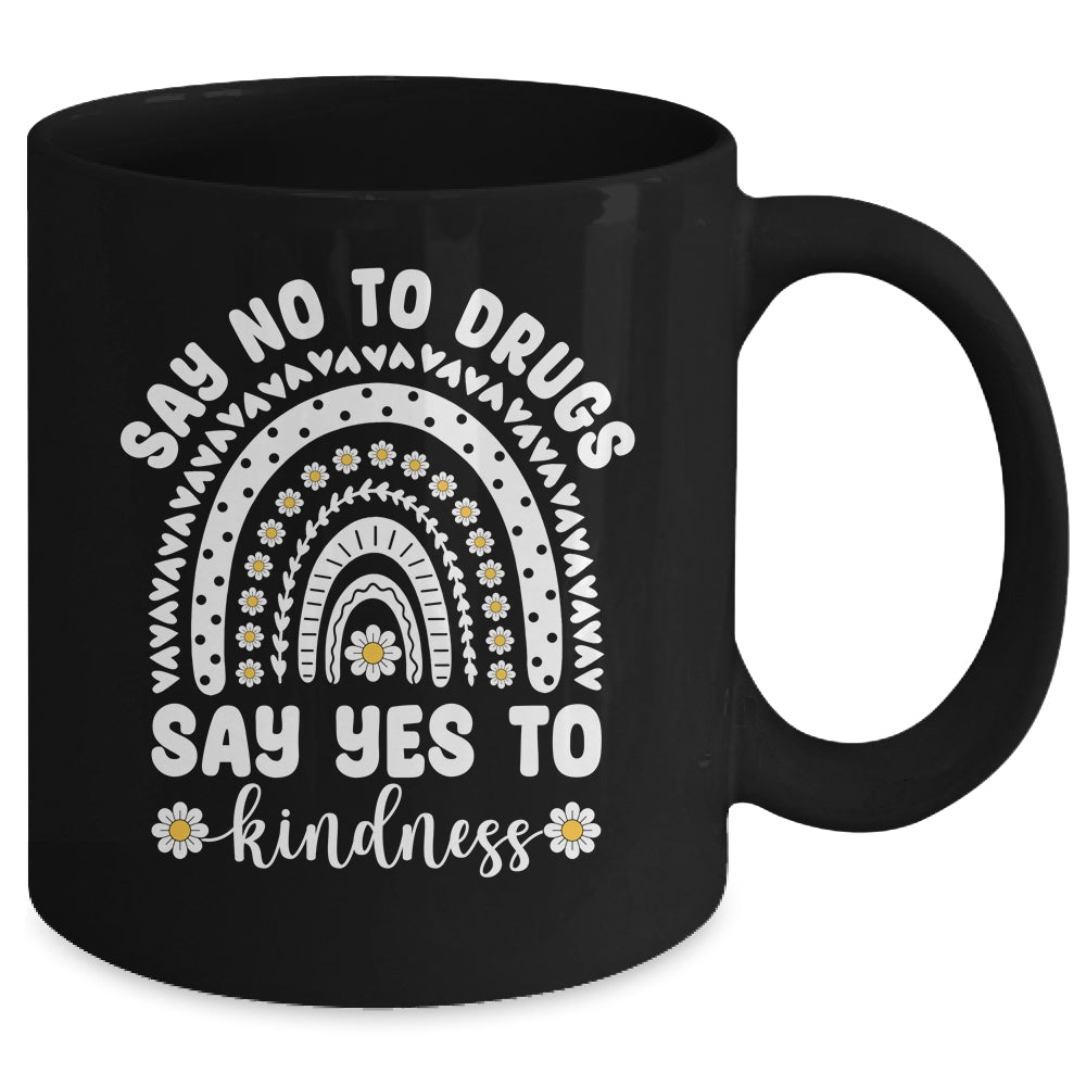 Say No To Drugs Red Ribbon Week Rainbow Mug | teecentury