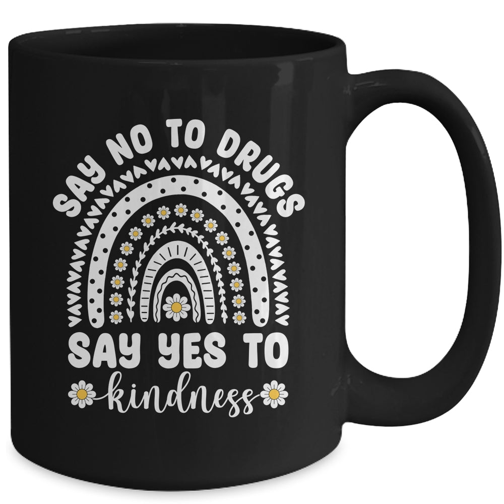 Say No To Drugs Red Ribbon Week Rainbow Mug | teecentury