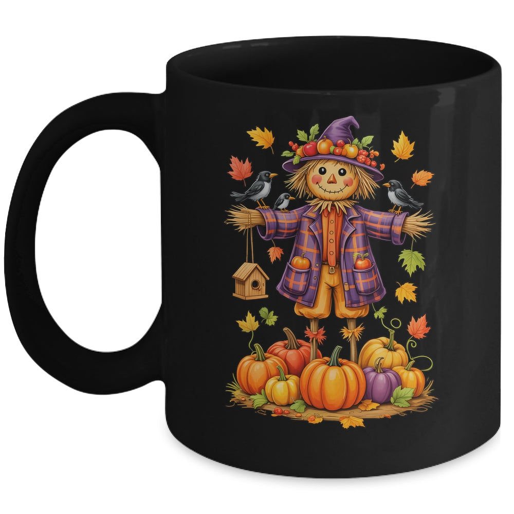 Scarecrow Autumn Harvest Fall Season Pumpkin Thanksgiving Mug | teecentury