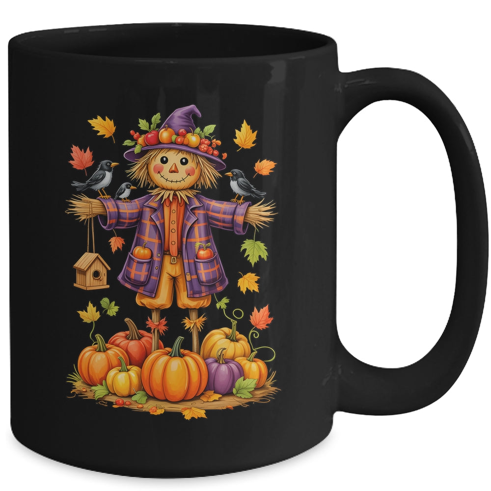 Scarecrow Autumn Harvest Fall Season Pumpkin Thanksgiving Mug | teecentury