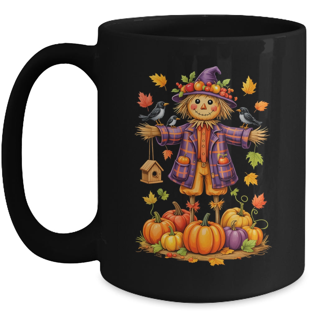 Scarecrow Autumn Harvest Fall Season Pumpkin Thanksgiving Mug | teecentury