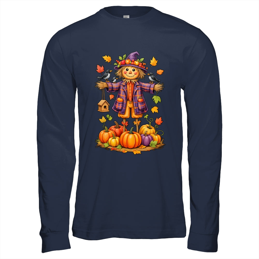 Scarecrow Autumn Harvest Fall Season Pumpkin Thanksgiving Shirt & Hoodie | teecentury