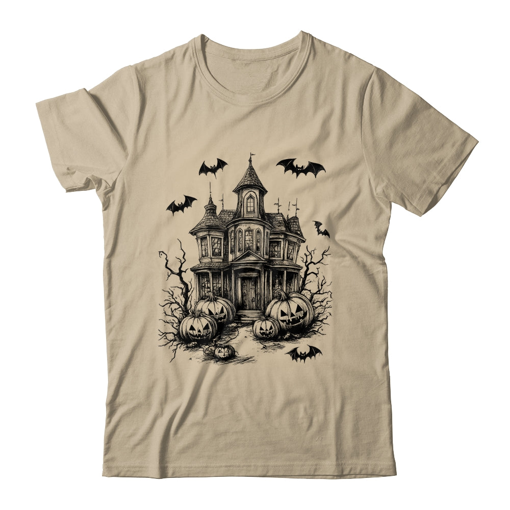 Scary Halloween House Spooky Season Bats Pumpkins Costume Shirt & Hoodie | teecentury