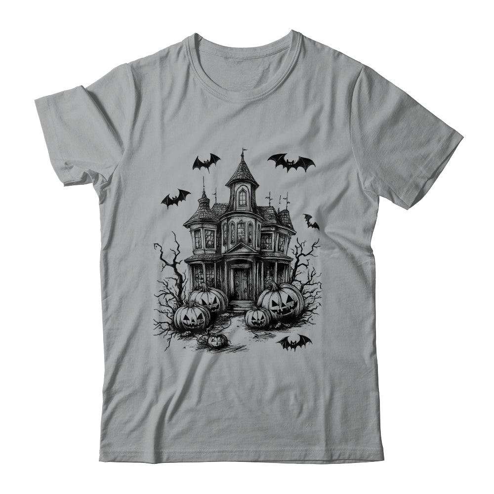 Scary Halloween House Spooky Season Bats Pumpkins Costume Shirt & Hoodie | teecentury