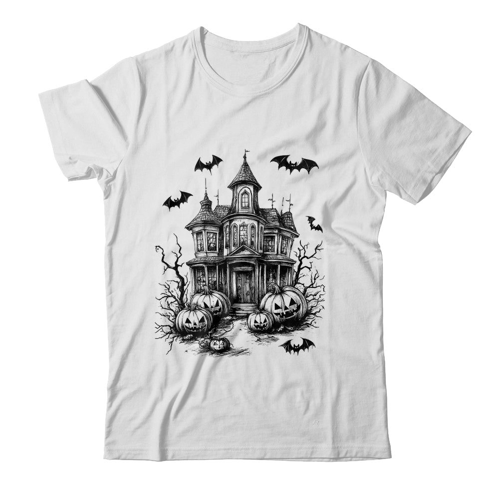 Scary Halloween House Spooky Season Bats Pumpkins Costume Shirt & Hoodie | teecentury