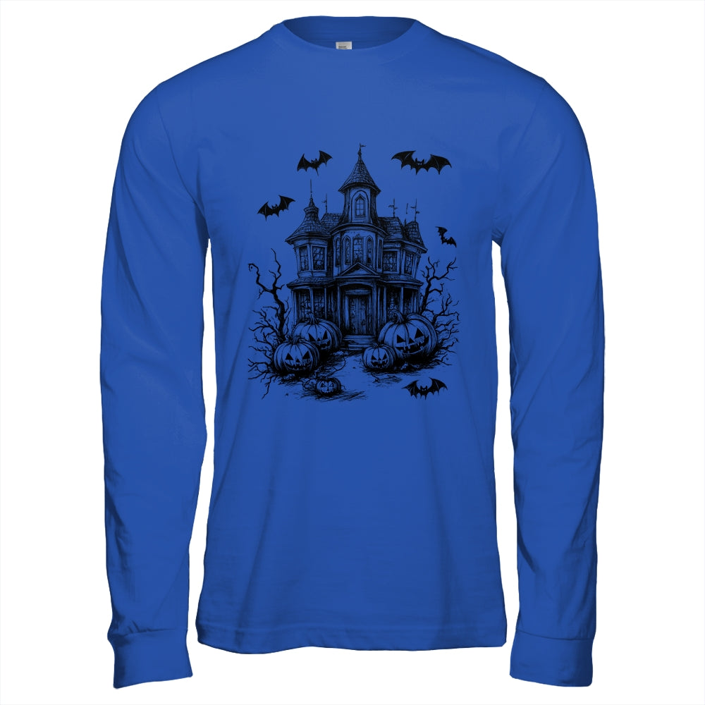 Scary Halloween House Spooky Season Bats Pumpkins Costume Shirt & Hoodie | teecentury