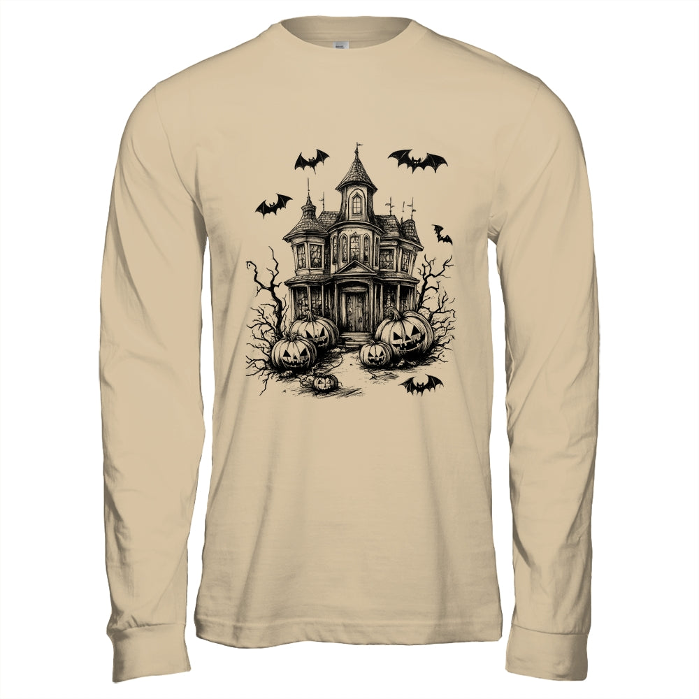 Scary Halloween House Spooky Season Bats Pumpkins Costume Shirt & Hoodie | teecentury