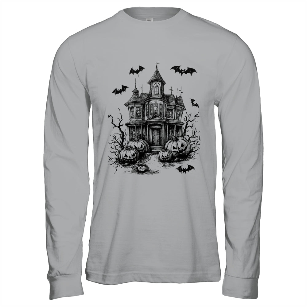 Scary Halloween House Spooky Season Bats Pumpkins Costume Shirt & Hoodie | teecentury