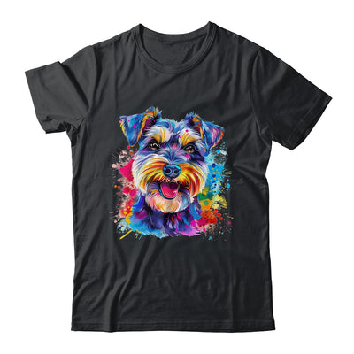 Schnauzer Mom Lover Puppy Dog Watercolor Tie Dye Painting Shirt & Tank Top | teecentury