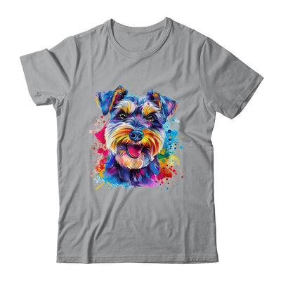 Schnauzer Mom Lover Puppy Dog Watercolor Tie Dye Painting Shirt & Tank Top | teecentury