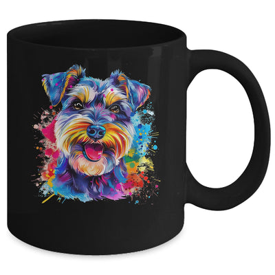 Schnauzer Mom Lover Puppy Dog Watercolor Tie Dye Painting Mug | teecentury