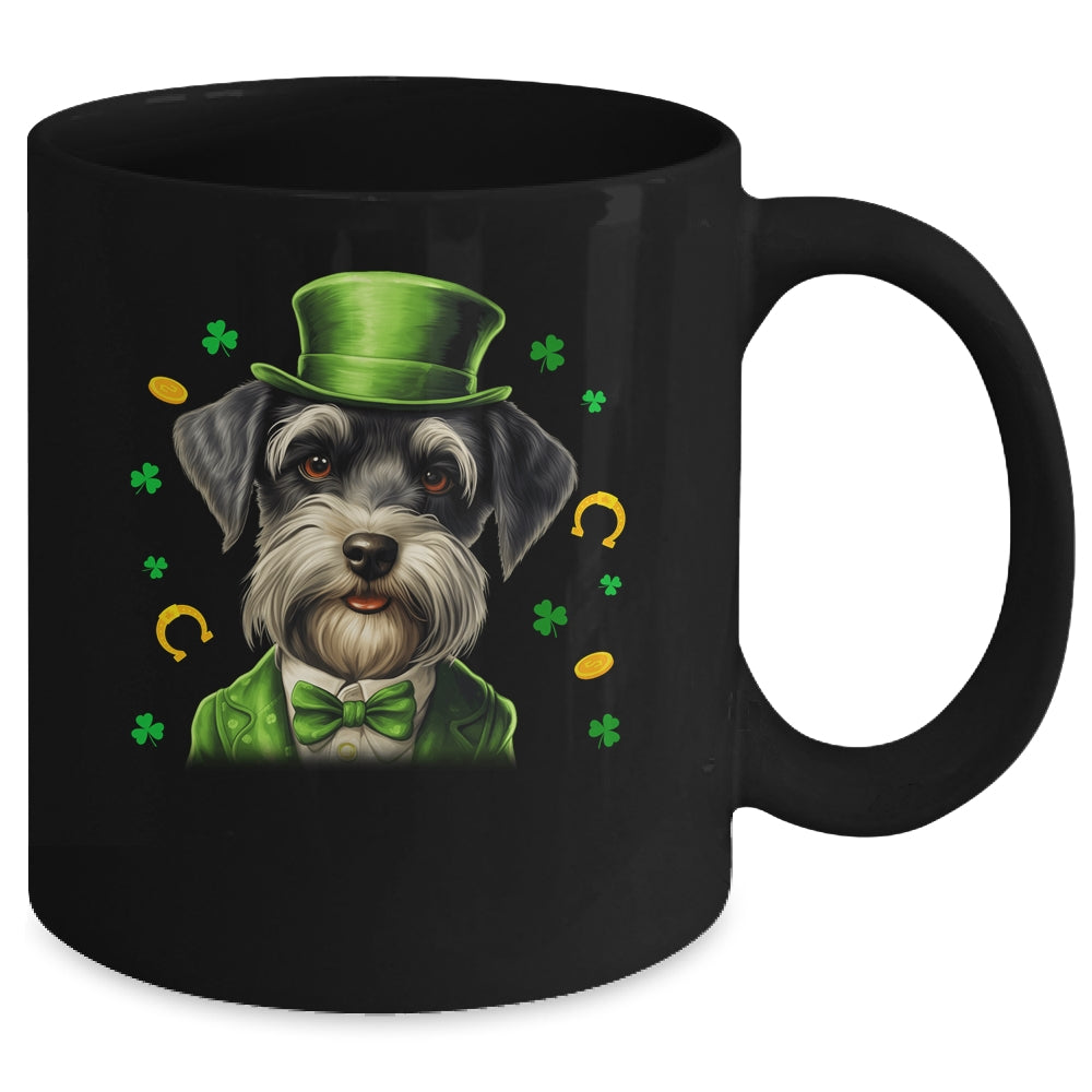 Schnauzer St Patricks Day Leprechaun Shamrock Irish Mug | teecentury