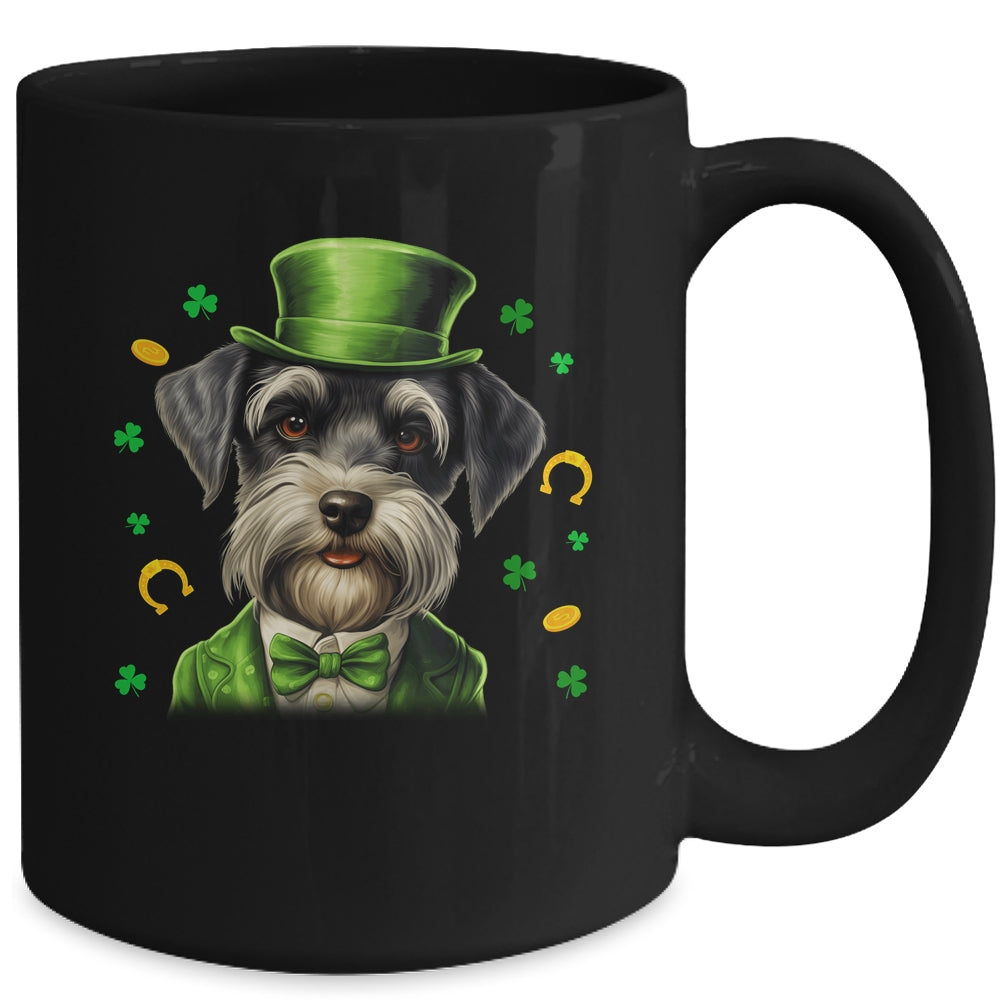 Schnauzer St Patricks Day Leprechaun Shamrock Irish Mug | teecentury