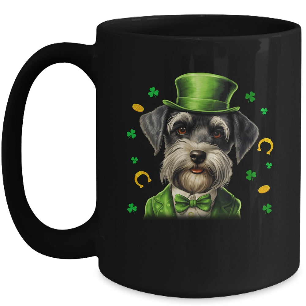 Schnauzer St Patricks Day Leprechaun Shamrock Irish Mug | teecentury