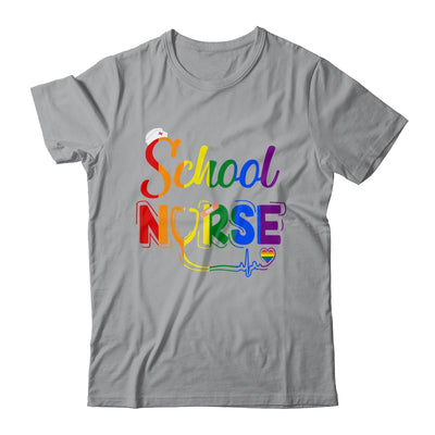 School Nurse Registered LGBTQ LGBT Pride Gay Lesiban Nursing Shirt & Tank Top | teecentury