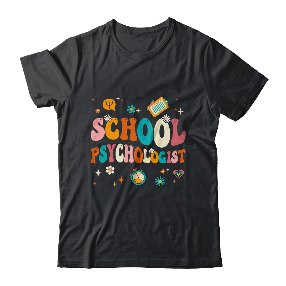 School Psychologist Retro Groovy Psychology Teacher Shirt & Hoodie | teecentury