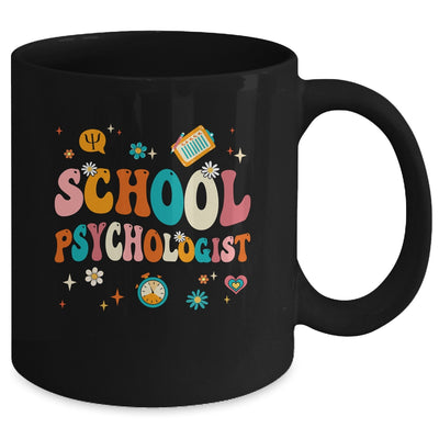 School Psychologist Retro Groovy Psychology Teacher Mug | teecentury