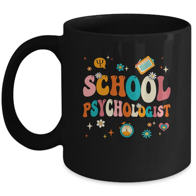 School Psychologist Retro Groovy Psychology Teacher Mug | teecentury