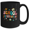 School Psychologist Retro Groovy Psychology Teacher Mug | teecentury