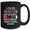 School Secretary Summer Recharge Required Last Day Of School Mug | teecentury