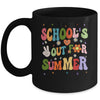 School's Out For Summer Graduation Teacher Kids Retro Groovy Mug | teecentury