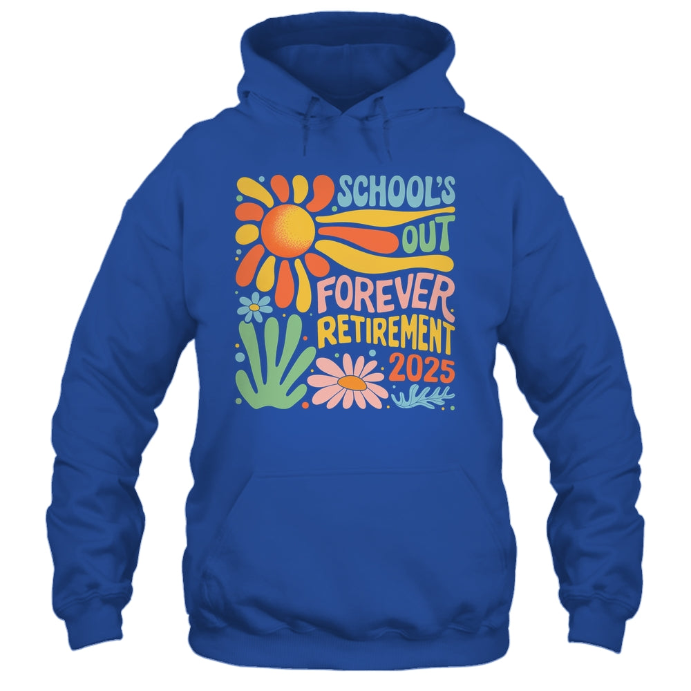 Schools Out Forever Retirement 2025 Retired Teacher Summer Shirt & Tank Top | teecentury