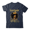 Scorpio Queen Birthday Afro Girls Black Zodiac Birthday Shirt & Tank Top | teecentury