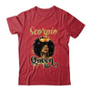 Scorpio Queen Birthday Afro Girls Black Zodiac Birthday Shirt & Tank Top | teecentury