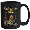 Scorpio Queen Birthday Afro Girls Black Zodiac Birthday Mug | teecentury