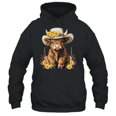 Scottish Cute Highland Cow Cattle Hairy Cow Flowers Women Shirt & Tank Top | teecentury