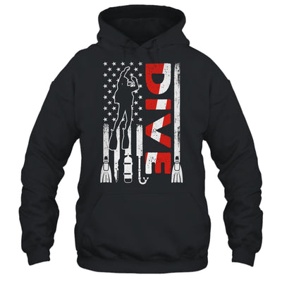 Scuba Diving For Men Women Scuba Diving American Flag Shirt & Hoodie | teecentury