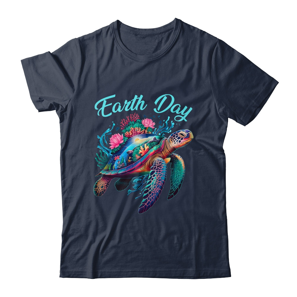 Sea Turtle Earth Day Save The Earth Environmental Protection Shirt & Tank Top | teecentury