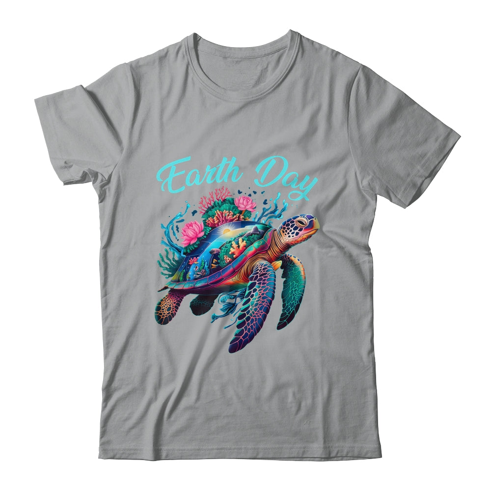 Sea Turtle Earth Day Save The Earth Environmental Protection Shirt & Tank Top | teecentury