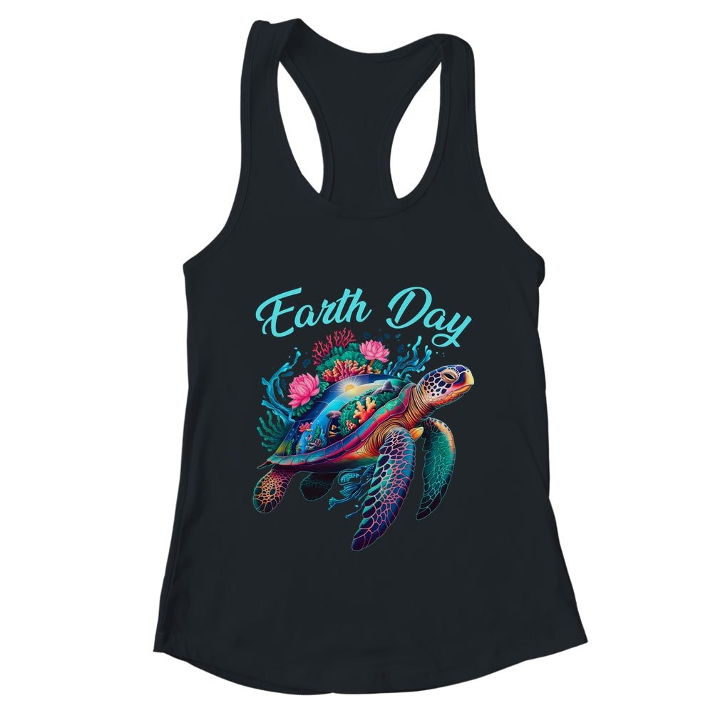 Sea Turtle Earth Day Save The Earth Environmental Protection Shirt & Tank Top | teecentury