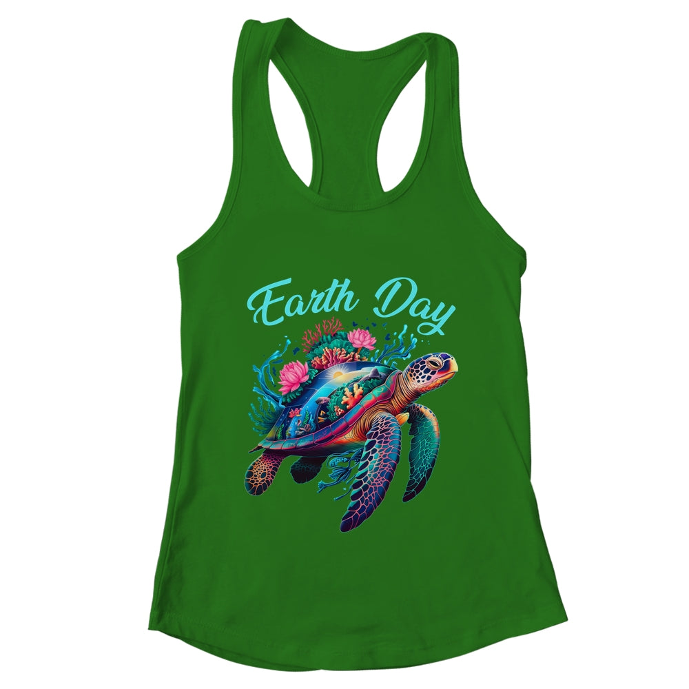 Sea Turtle Earth Day Save The Earth Environmental Protection Shirt & Tank Top | teecentury