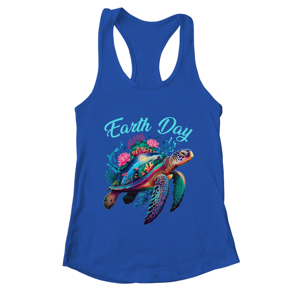 Sea Turtle Earth Day Save The Earth Environmental Protection Shirt & Tank Top | teecentury