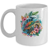 Sea Turtle Summer Vacation Ocean Tropical Flowers Hawaii Mug | teecentury