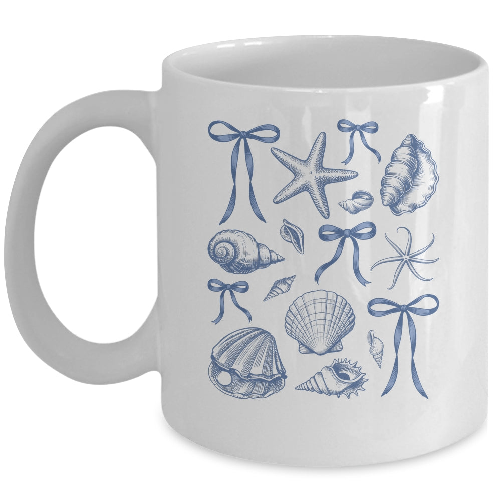 Seashell Coquette Bow Hawaii Beach Summer Vacation Family Mug | teecentury