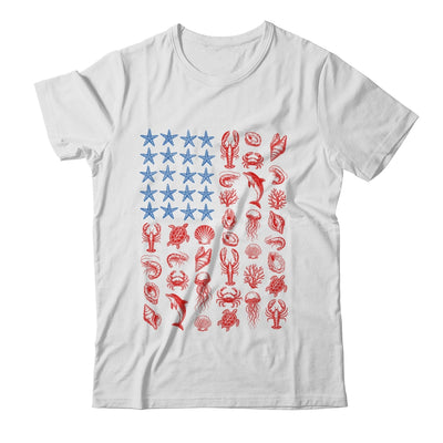 Seashell USA Flag 4Th Of July Men Women Kids Summer Coastal Shirt & Tank Top | teecentury