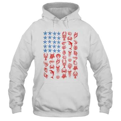 Seashell USA Flag 4Th Of July Men Women Kids Summer Coastal Shirt & Tank Top | teecentury