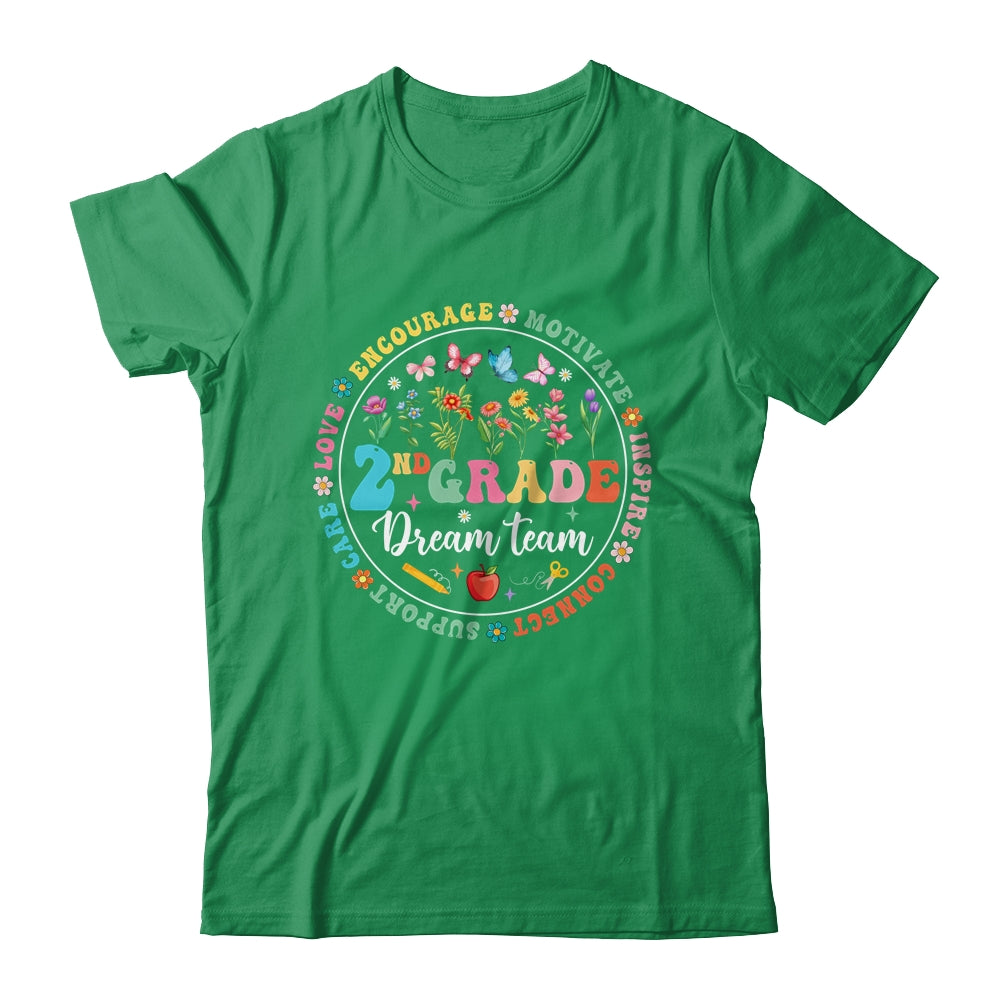 Second Grade Dream Team Back To School Teacher Flower Shirt & Hoodie | teecentury