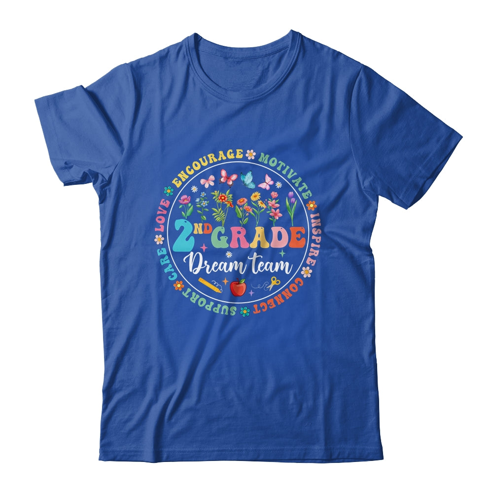 Second Grade Dream Team Back To School Teacher Flower Shirt & Hoodie | teecentury