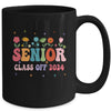 Senior 2024 Groovy Retro Flower Class Of 2024 Graduation Mug | teecentury